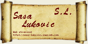 Saša Luković vizit kartica